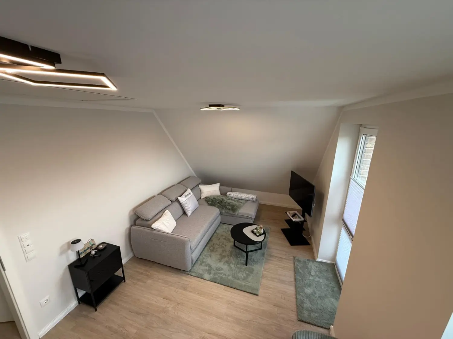 Wohnzimmer von Ferienwohnung Heimathafen & Hafenkante